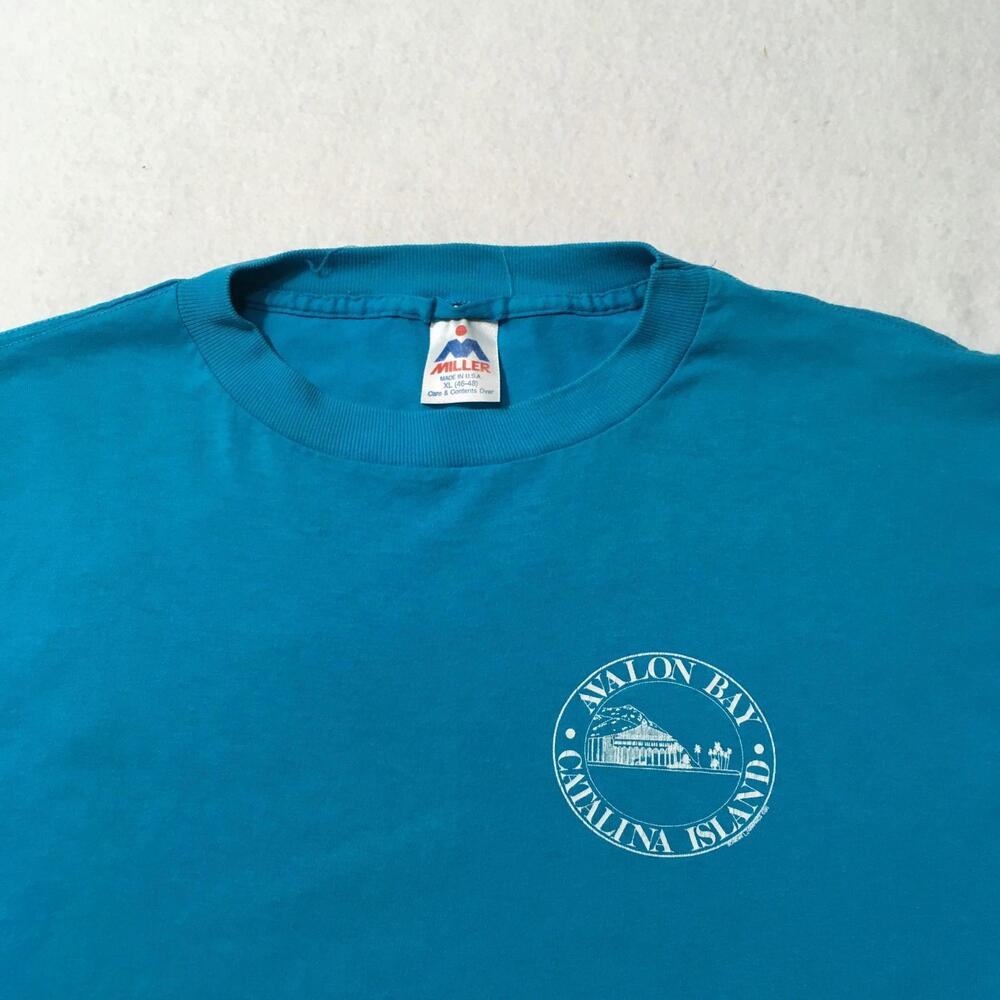 Vtg -Catalina Island Camp-T-shirt Adult XL - Single Stitch BLUE AVALON - Picture 2 of 11